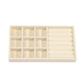 Organizer Box Stackable Velvet Jewelry Storage Box Velvet Showcase Drawer Bracelet Earring Organizers Ring Bracelet Quake Beige7