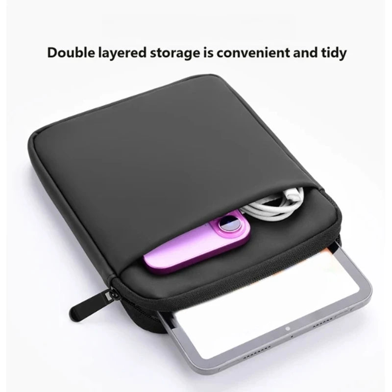 7.9 In E-Reader Sleeve with Soft Padding, Two Storage Sections and Easy Carry for School, Office, Travel and Daily Use K1KF Quake