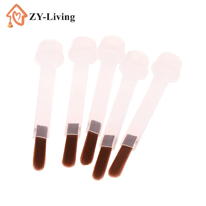 5/10/20Pcs Disposable Nail Polish Brush For 15ml Nail Polish Bottle Replacement Brush Brown Hair Nail Art Brush Applicators Quake