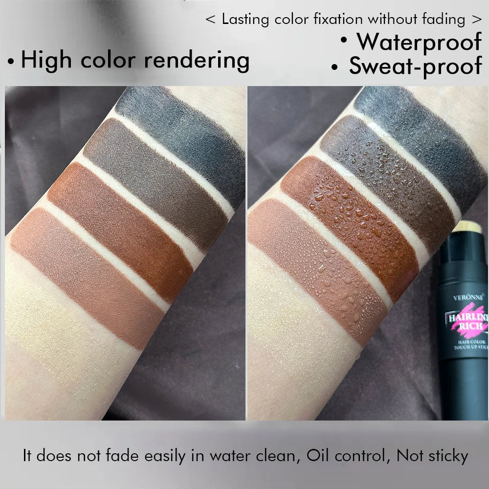 5 Colors Waterproof Hairline Concealer Stick-Instant Cover Gray Hair, Natural Looking, Sweat-Proof&Long Lasting for Men & Women Quake