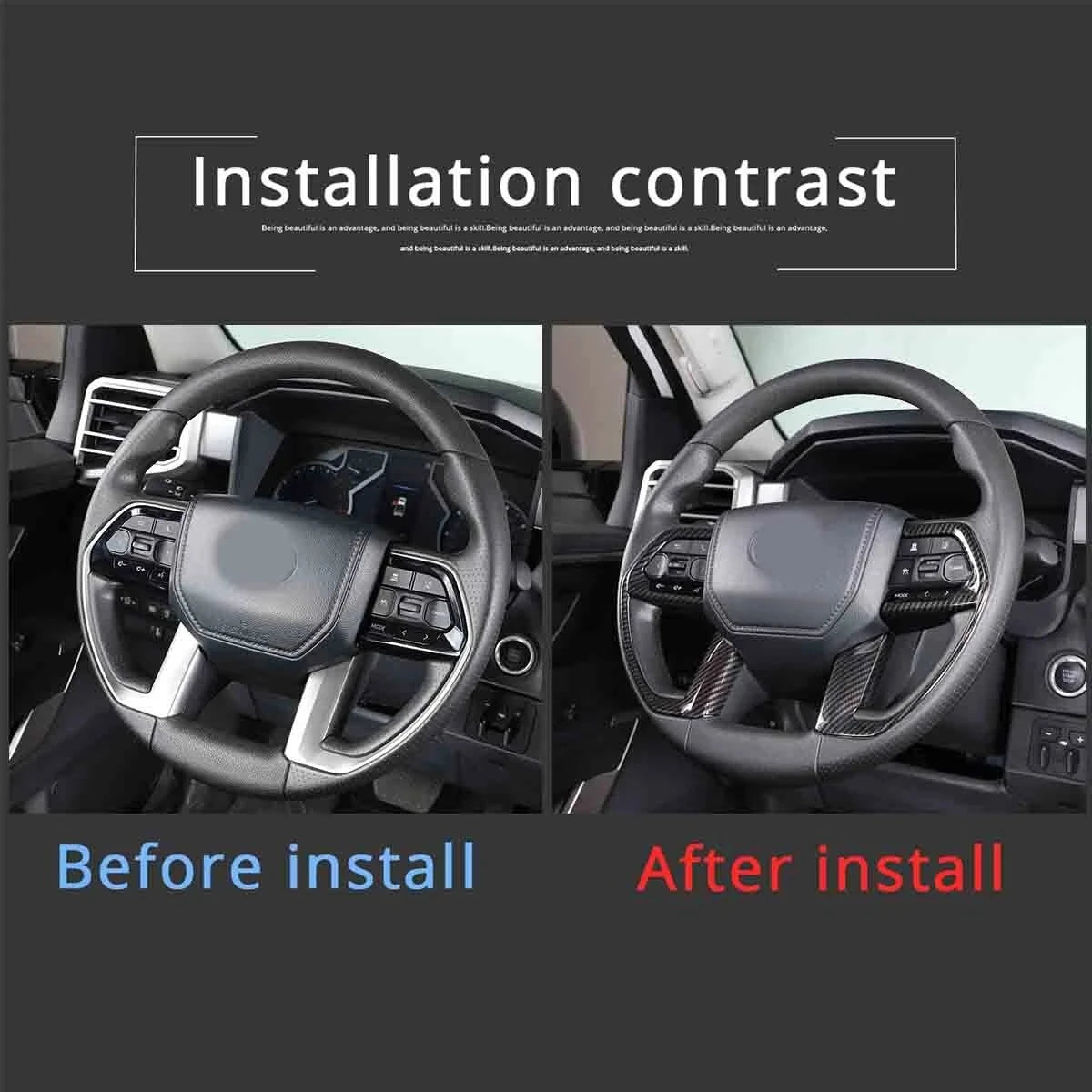 For Toyota 4Runner Tacoma 2024 2025 Car Sticker Steering Wheel Trim Switch Button Frame Cover Styling Accessories ABS Parts Auto Quake