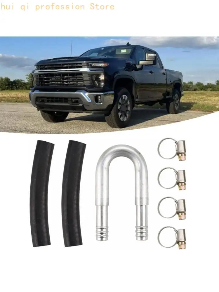 Engine Maintenance Connection Aluminum U-Bend Tube With Hose and Four Fasteners for Fuel Filter Service H8WE Quake CN