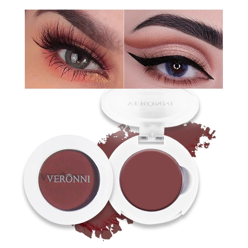 Monochrome Fashion Shimmer Glitter EyeShadow Makeup Pigment Pearlescent Brightening High Light Powder Eyeshadow Lasting Cosmetic Quake E102