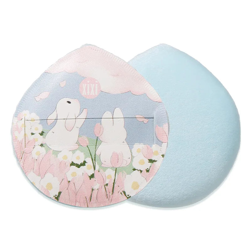 Suede Loose Powder, Honey Powder, Special Makeup Setting Puff, Flocking Air Cushion, Puff for Powder, Thickened Quake