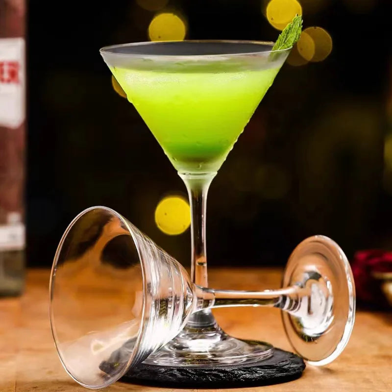 Cocktail glass Triangle glass Martini Creative tall glass bar Classic mixers Quake