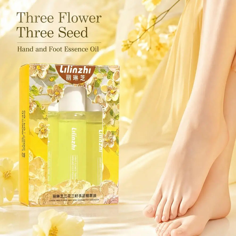 Triple Plant Hand And Foot Essence Oil, Moisturizing Hand & Foot Care Oil Hydrating Smoothing Repair For Dry, Cracked Skin Quake