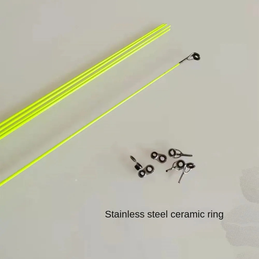 Hot With Top Ring Fishing Rod Tip Retractable 50cm Carbon Fiber Spinning Portable Fiberglass Fishing Pole Ice Fishing Quake