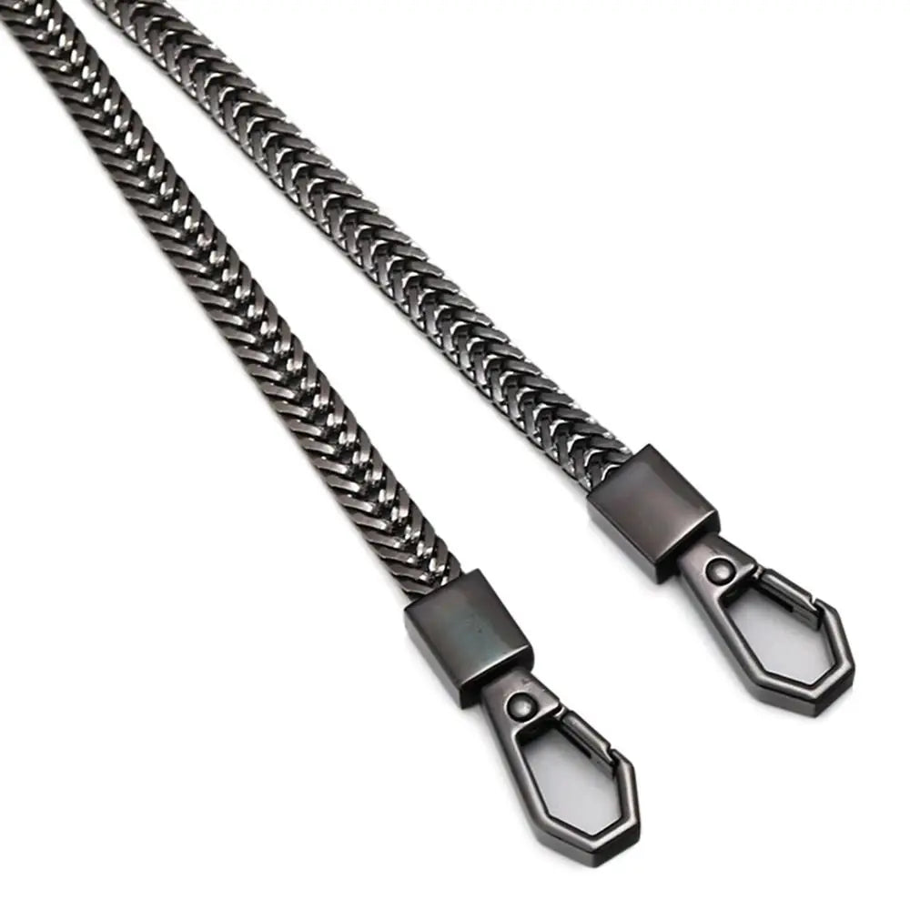 Fashion Metal Bag Chain DIY Bag Strap Purse Replacement Chain Shoulder Bag Straps Small Handbag Belt Handle Chains Accessories Quake black 100cm
