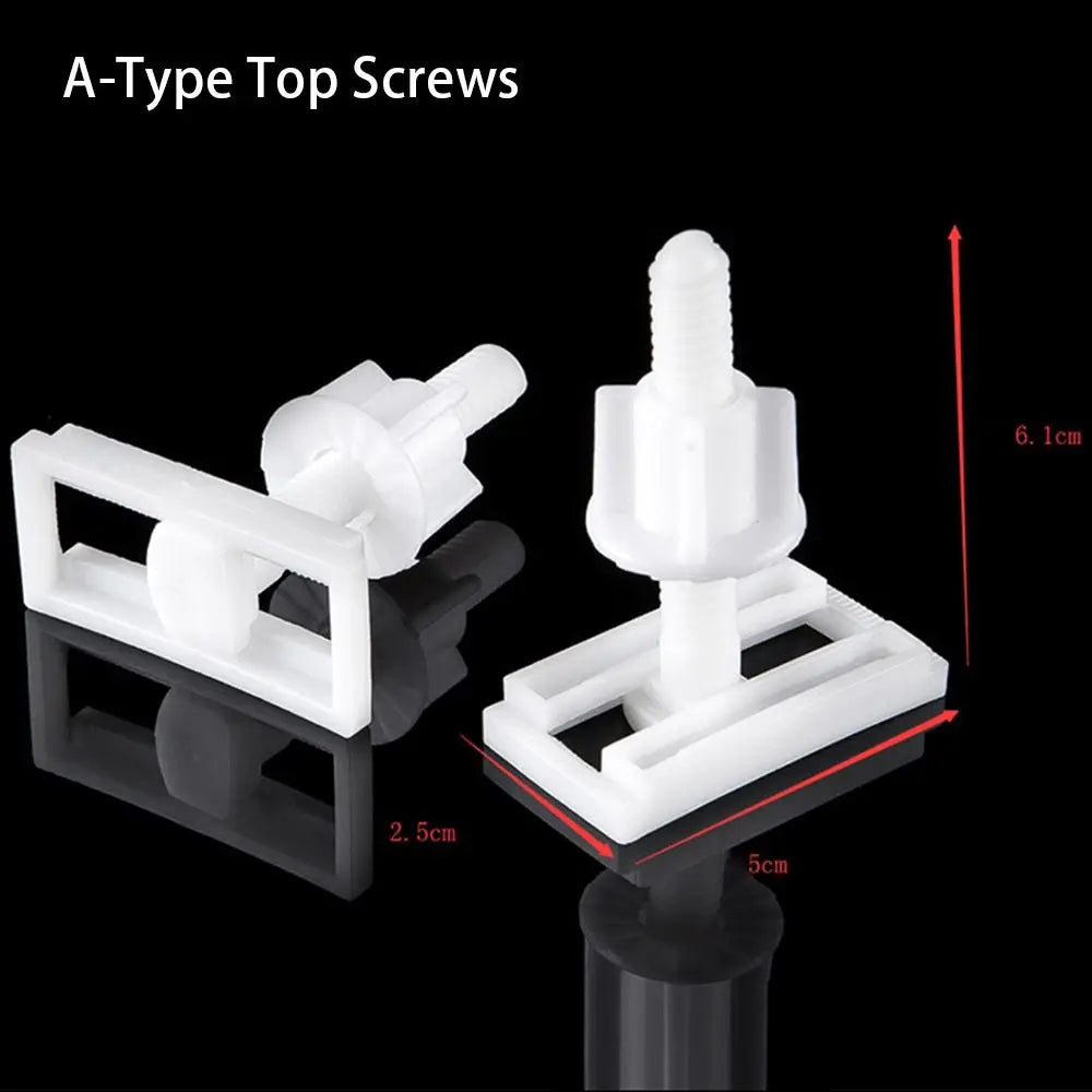 1Pair Seat Cover Plate Replacement Toilet Seat Repair Screws Bathroom Accessories Universal Lid Hinge Repair Bolts Seat Fittings Quake 01