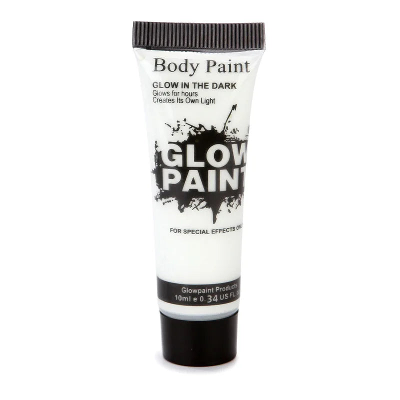 8 Color 25ml UV Neon Face Body Paint Neon Fluorescent Glow Safe Body paint For Festivals Parties Halloween Makeup Festival Party Quake 25ml-White
