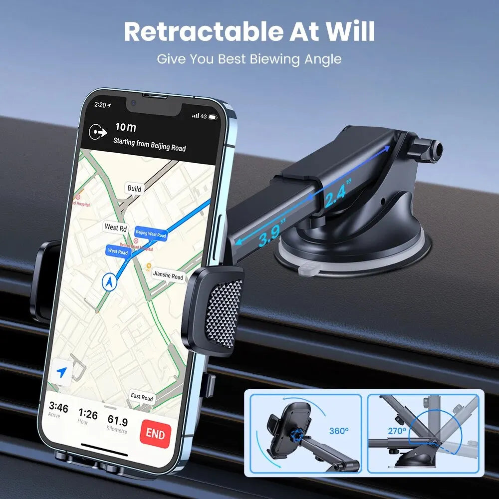 TOPK Car Phone Holder Mount for IPhone[Powerful Suction] Phone Mount for Car Dashboard Car Accessories Automobile for Smartphone Quake