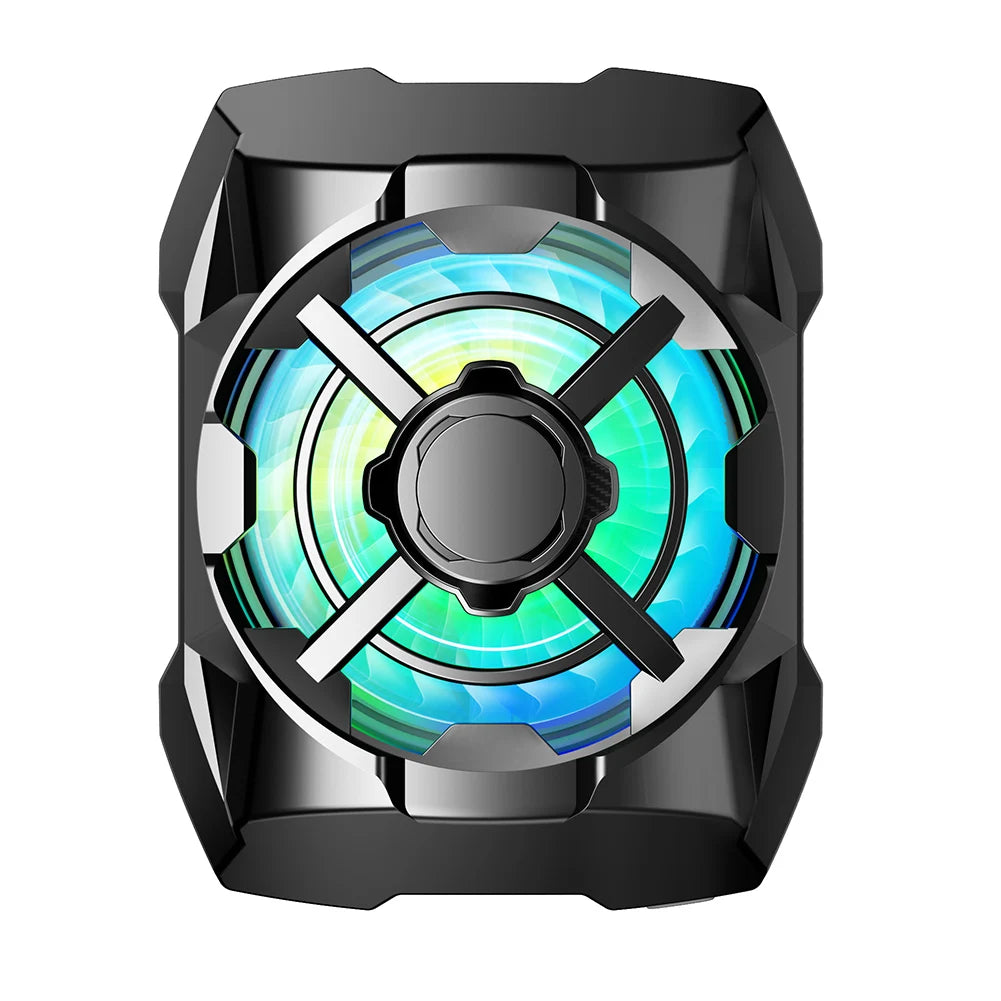 Phone Cooling Fan Rechargeable 3 Speeds Adjustable Phone Heatsink Wireless Magnetic Game Cooler for Android Smartphones & iPhone Quake black
