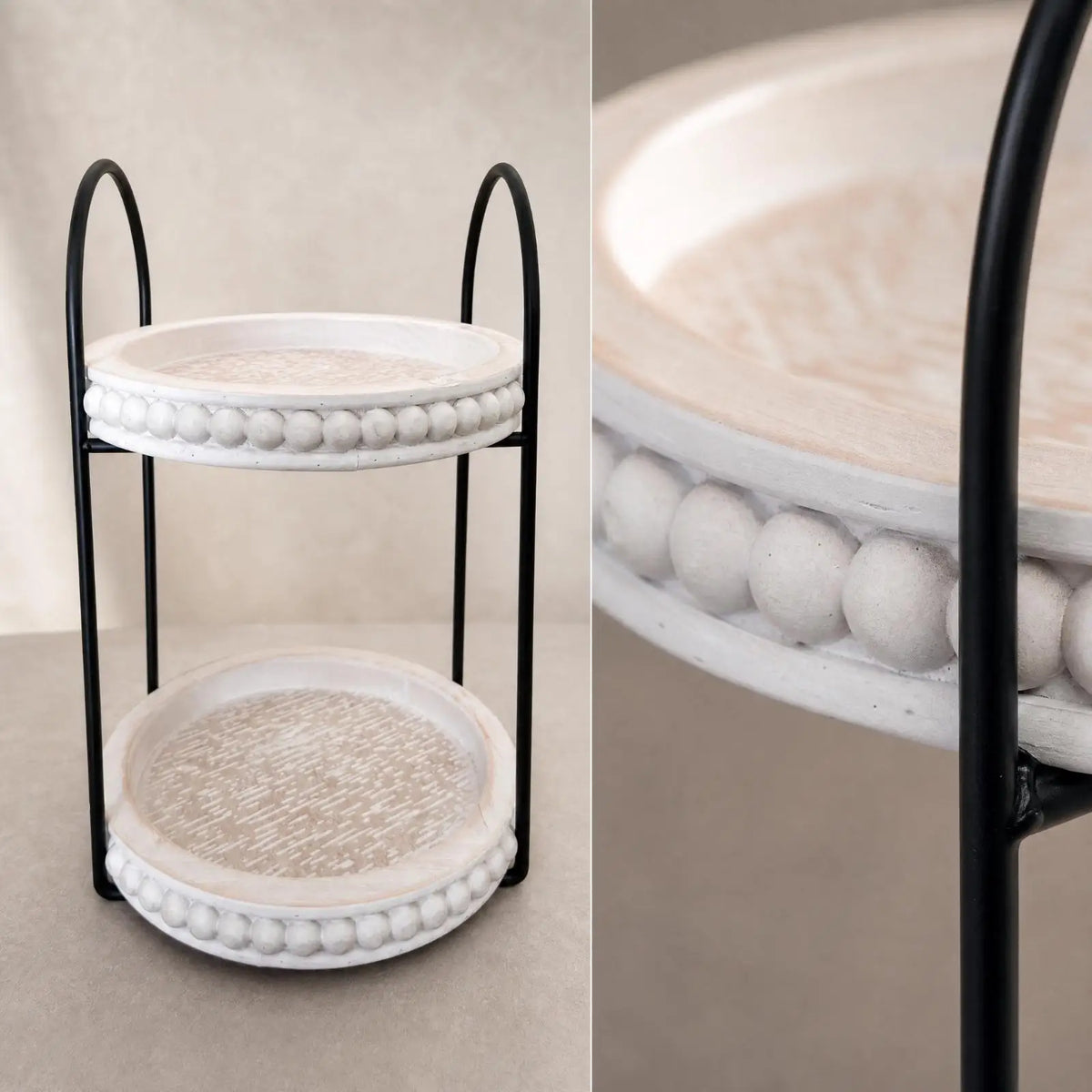 Wood Countertop Storage Rack Round Tiered Tray Shelf Organizer for Bathroom Vanity Kitchen Spice Cosmetic Jewelry Display Stand Quake