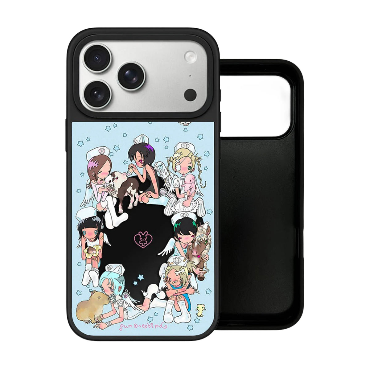 6082513 Mirror Surface Magnetic Phone Case Cover for IPhone 13 14 15 16 17 18 Pro Max Case Cartoon Quake mirror (no magsafe) iPhone 13 Pro Max
