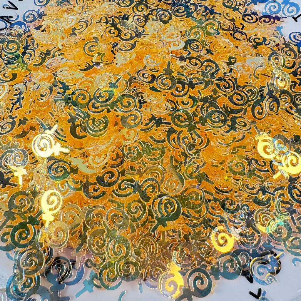 50g/500g Hologram Laser Sequins Craft PVC Flat Circle Spangle Sequin DIY Paillettes Clothing Sewing Accessories Lentejuelas Quake orange 500g