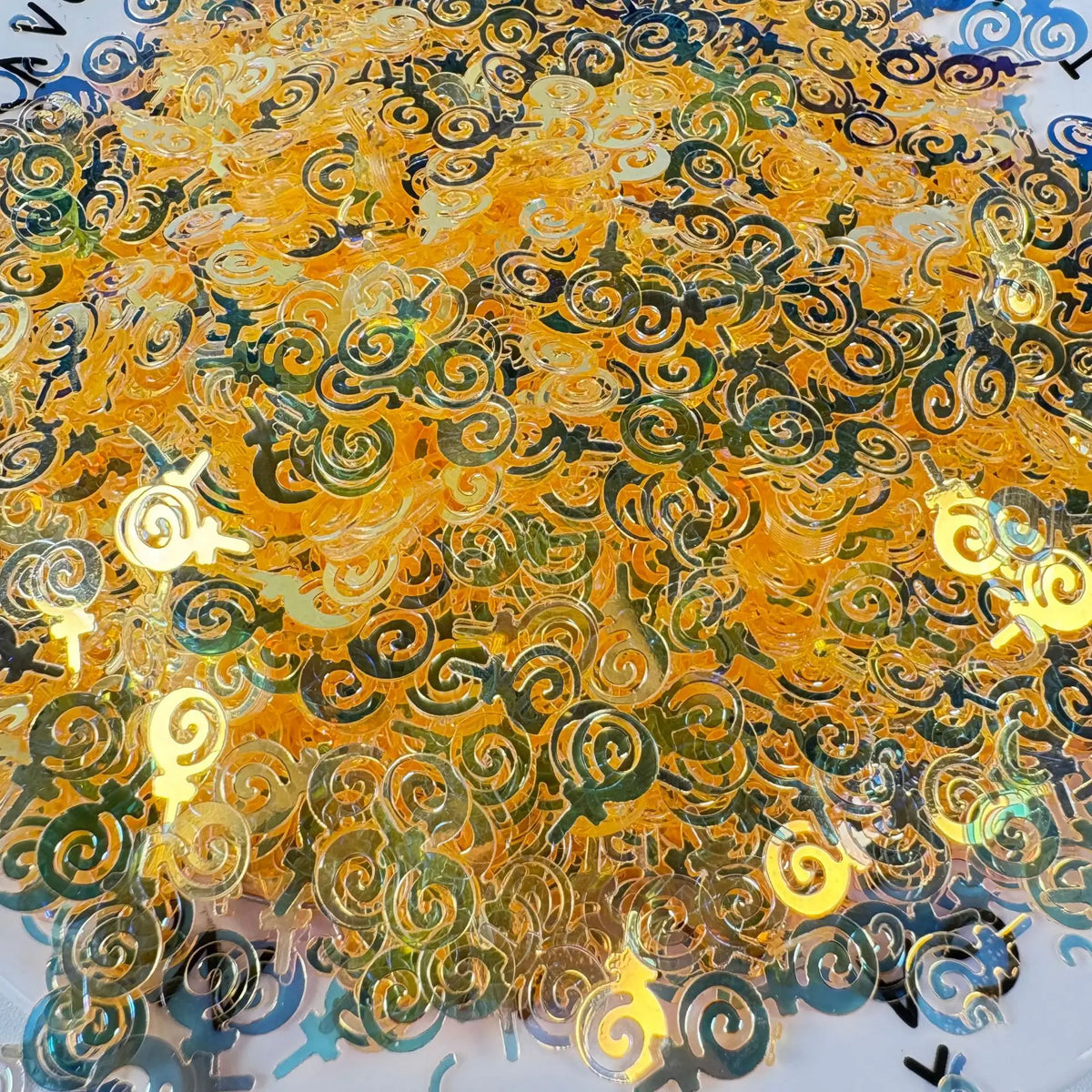 50g/500g Hologram Laser Sequins Craft PVC Flat Circle Spangle Sequin DIY Paillettes Clothing Sewing Accessories Lentejuelas Quake orange 500g