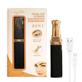 2 in 1 Women's Electric Epilator USB Charging Portable Hair Remover Bikini Painless Shaver for Women Body Facial Eyebrow Trimmer Quake black