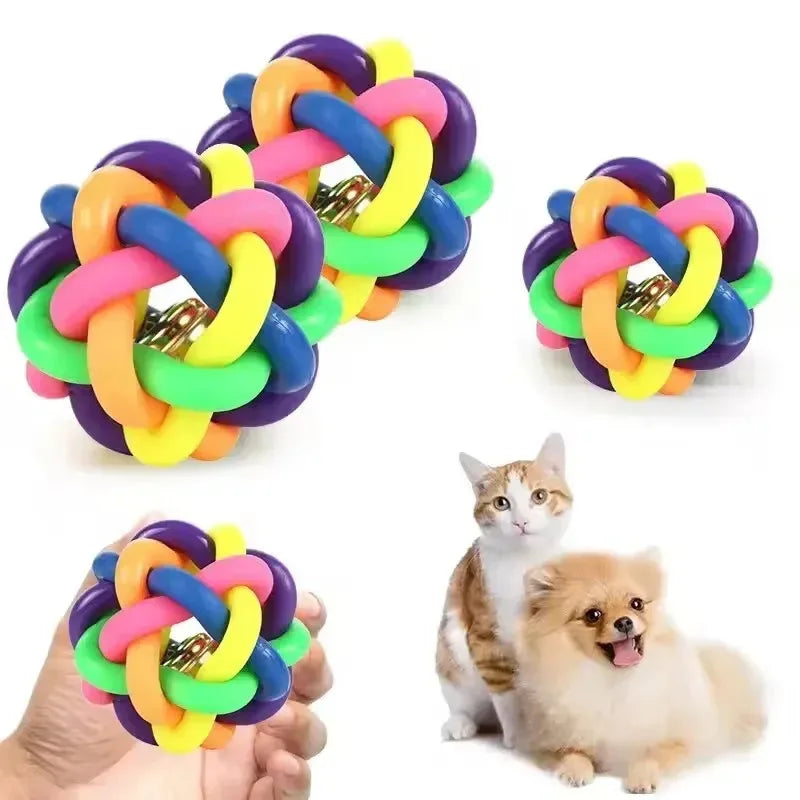 1Pcs Color Ringtone Toy Ball Colorful Training Daily Chew Ball Squeaking Sound Pet Cat Dog Interactive Toy Quake