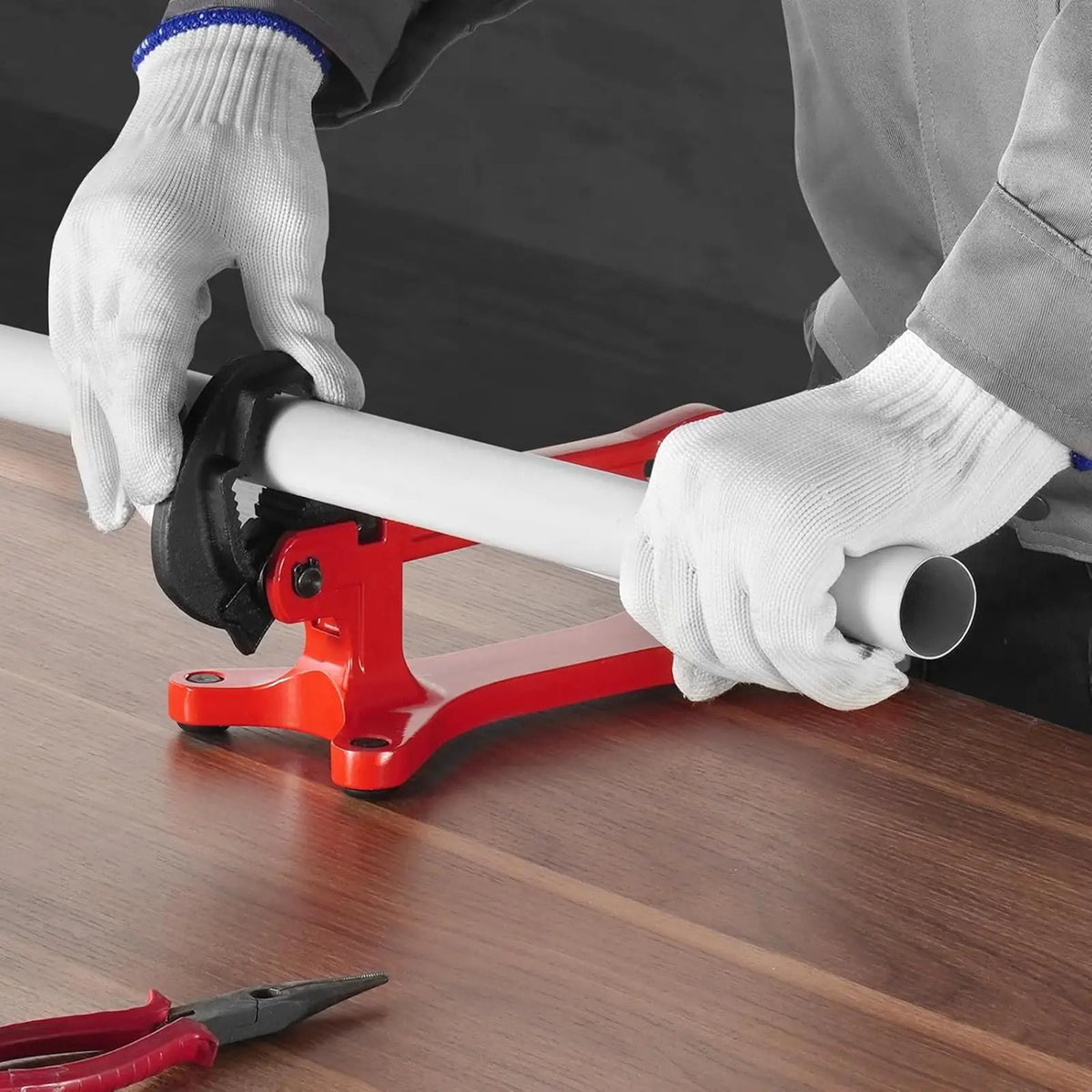 Pipe Vise Sturdy Easy to Use Practical,Non Slip for Holding Pipe Portable,Multifunction Tube Vice Manuel Pipe Clamp Self Locking Quake Default Title
