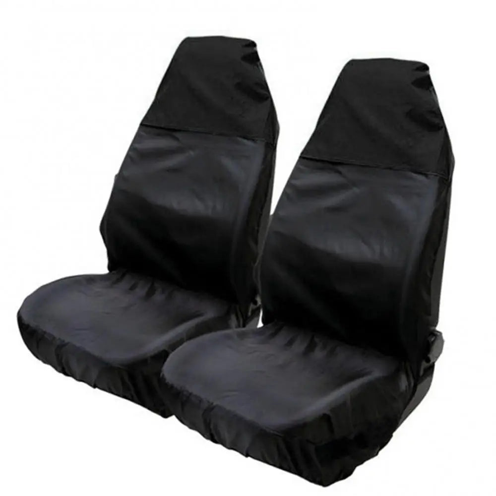 Seat Cover Waterproof 2Pcs Universal Car Auto Van Heavy Duty Protector Case Quake Black