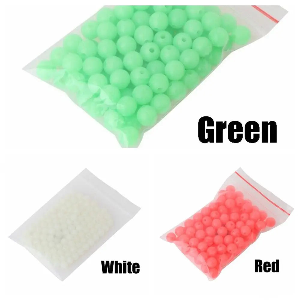 100pc/bag Fishing Floats Beads Luminous Light Glowing Balls For Night Fishing Quake