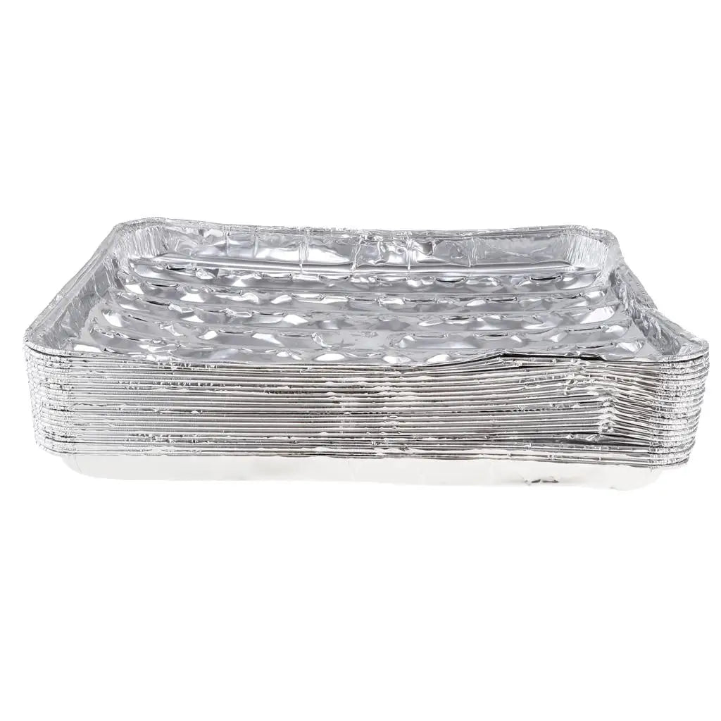 Eco-friendly Aluminum Grilling Pans Disposable Roasting Trays for Picnics Camping Charcoal Gas Barbecue Quake