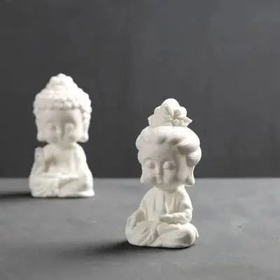 Buddha Tea Pet Ornament Zen Small Buddha Statue Home Decor Display Shelf Decoration Car Ornament Ceramic Crafts Small Figurine Quake
