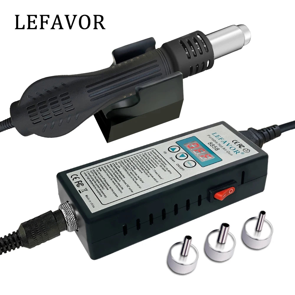 Hot air gun 8858 Micro Rework soldering station LED Digital Hair dryer for soldering 650W Heat Gun welding repair tools Heat Gun Quake 8858S 110V US PLUG Russian Federation