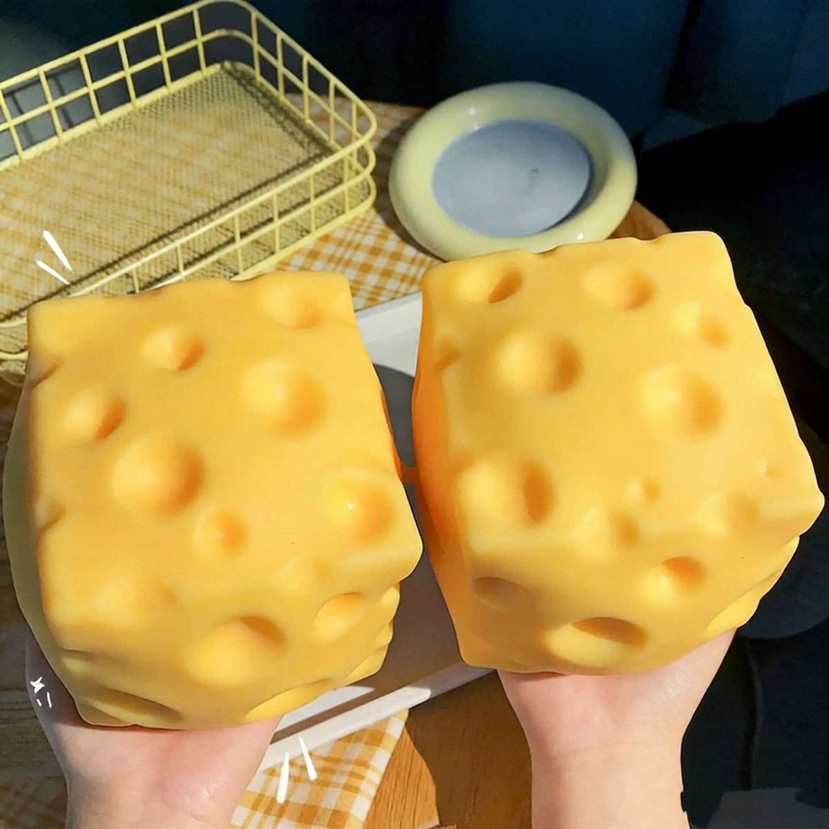 Giant Cheese Squeeze Toy Extra Large Size Cheese Squishy Fidget Toys Slow Rebound Shapeable Venting Ball for Adults Gifts Quake