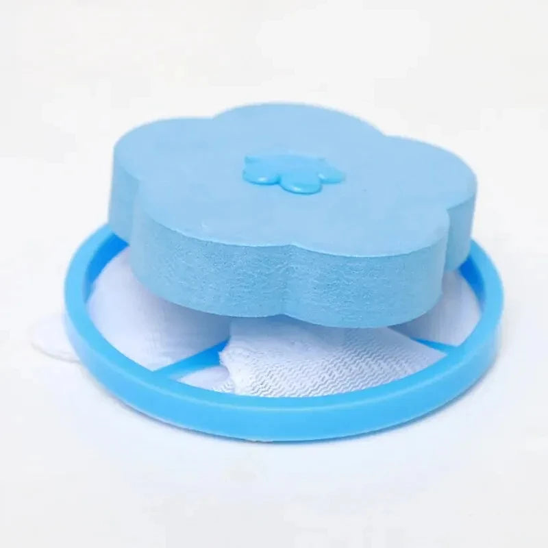 Washing Machine Floating Filter Bag Lint Filter Lint Remover Stain Remover Laundry Balls Wash Balls Plum Shaped Laundry Balls Quake Blue