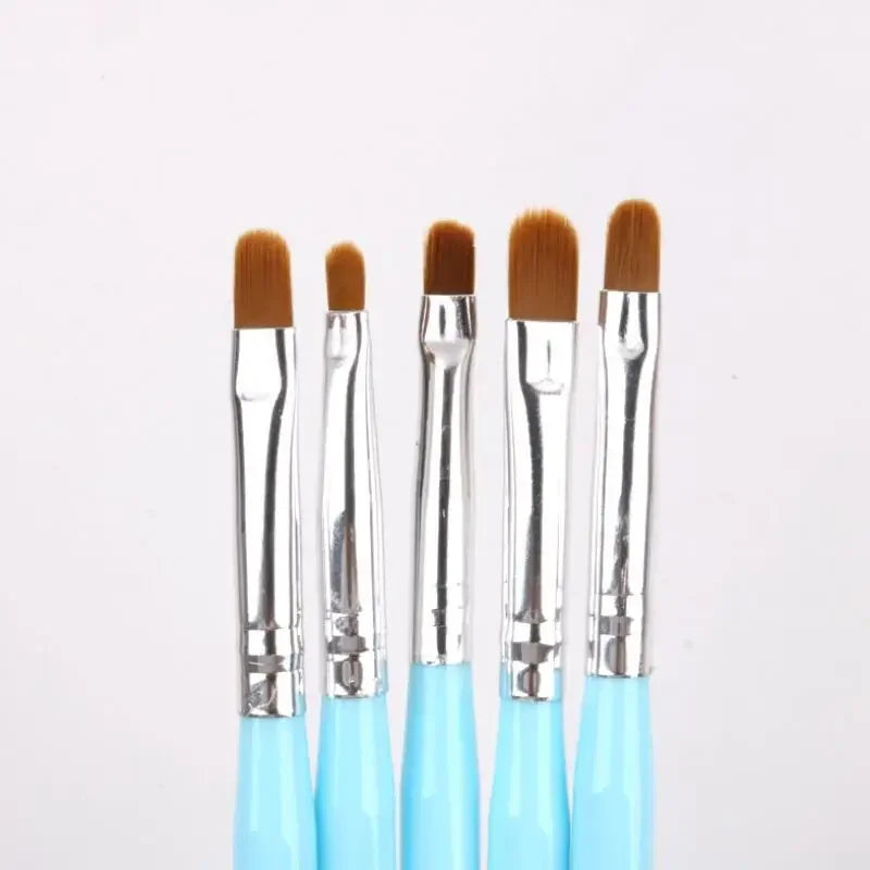 5Pcs/Set Dual End Nail Art Dotting Pen Acrylic Drawing Liner Flower Brush Rhinestone Crystal UV Gel Painting Manicure Tools Quake