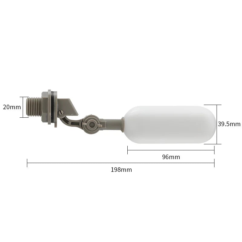Plastic Water Tank Side Entry Hydraulic Float Valve Automatic Mini Floating Ball Valve Quake