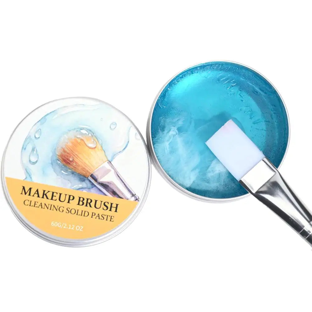 Makeup Brush Cleaner Soap with Silicone Mat, Deeply Cleans Waterproof Makeup for Synthetic & Natural Makeup Brushes & Sponges Quake E-60g