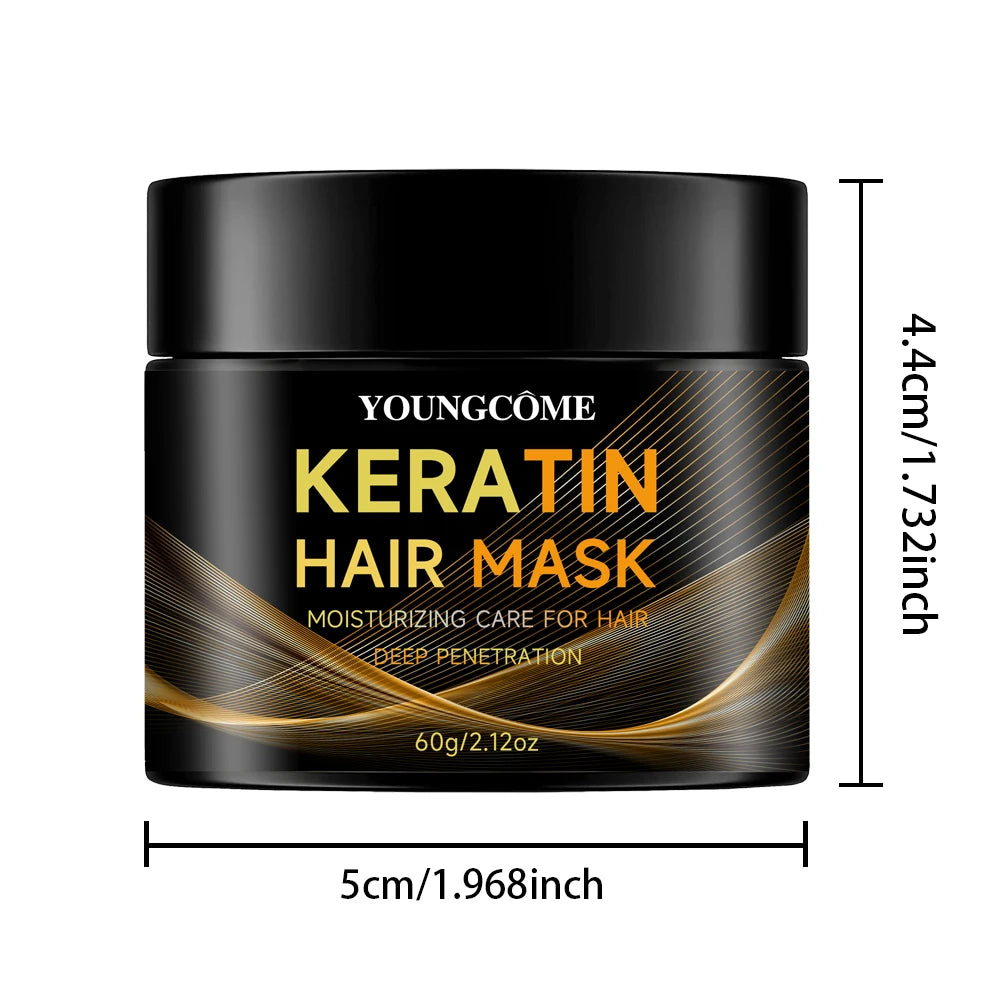 Vitamins Keratin Hair Mask Deep Conditioner,Repair for Dry Damaged and Color Treated Hair,moisturizing and nourishing hair Quake 60G