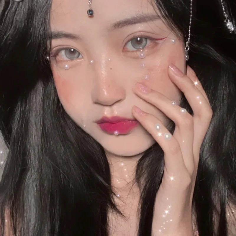 Disposable Rhinestones Pearl Tattoo Stickers DIY Face Eyes Tear Jewelry Diamond Makeup Party Glitter Temporary Tattoo Stickers Quake