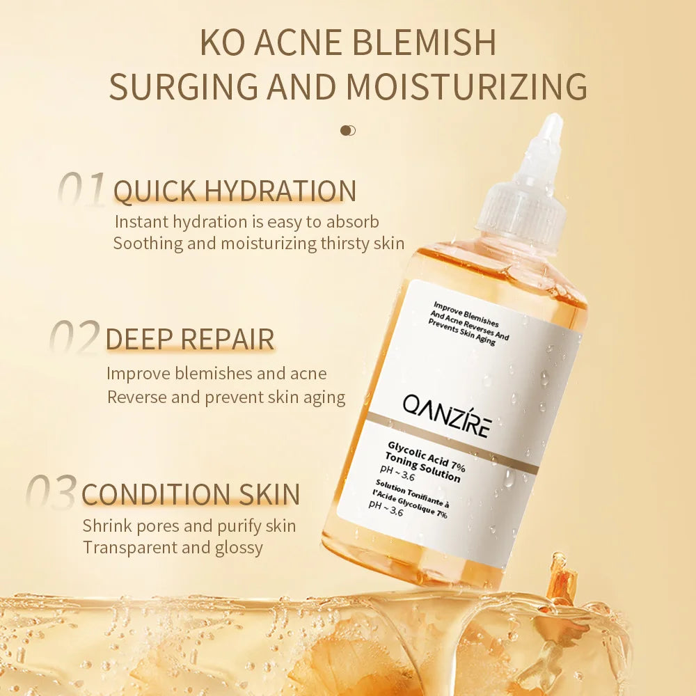 240ML Glycolic Acid 7% Exfoliating Toner Toning Solution Shrink Pores Repair Facial Oil Mild Exfoliating For Blemishes And Acnes Quake