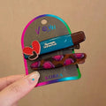 2pcs Dopamine Colorful Duckbill Clips Love Heart Bangs Side Clips Barrettes Hairpins Headwear Y2k Girls Makeup Hair Styling Clip Quake H88-1