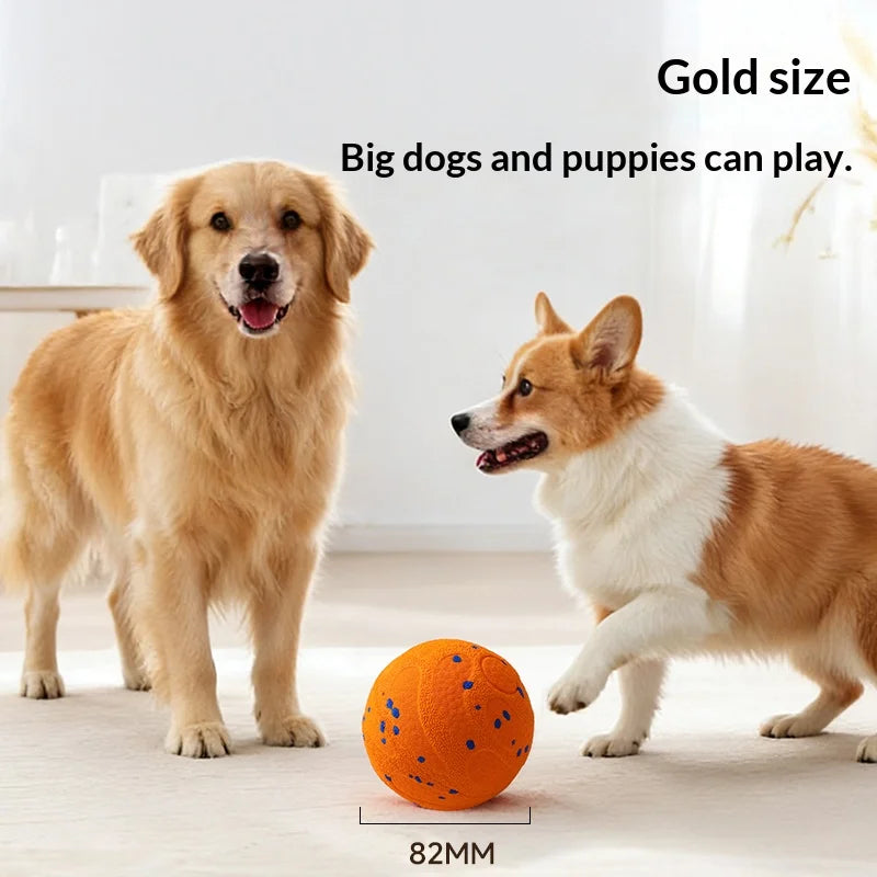 Smart Interactive Dog Toy-Indestructible E-TPU Toy Ball for Aggressive Chewers- Automatic Moving-Rechargeable Ball Quake