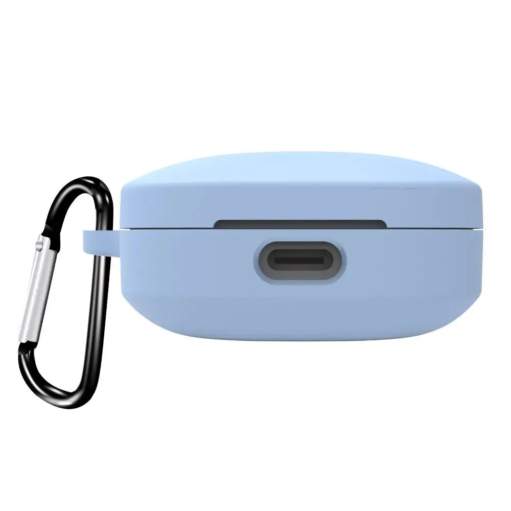 Soft Silicone Protective Case Protector Shockproof Cover Headphone Accessories With Hook Housing Shell for Redmi Buds 6 Active Quake Blue