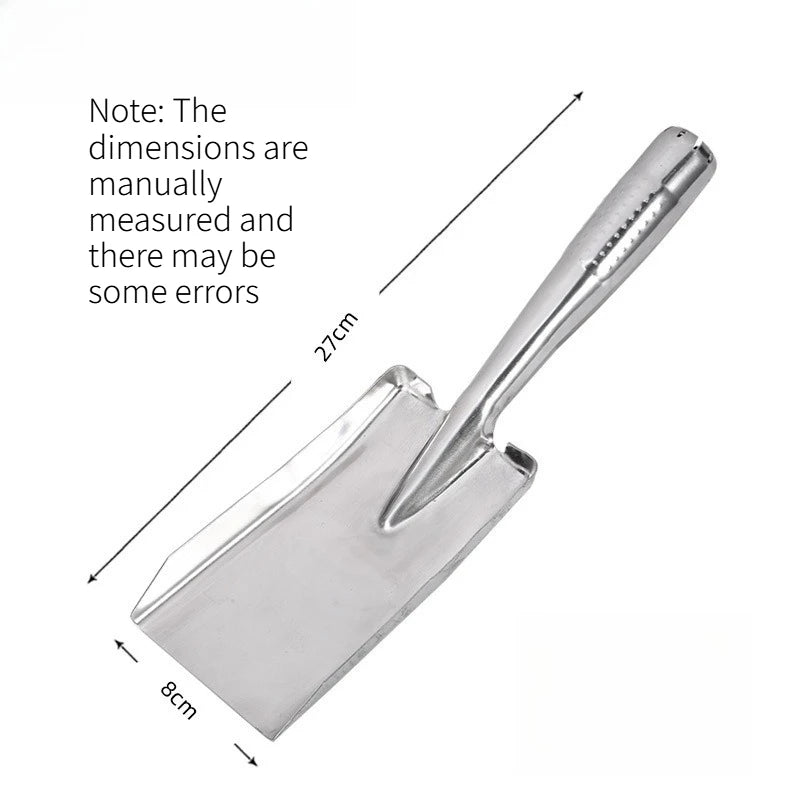 1PC Plastic Handle Gardening Hand Tools Stainless Steel Scale Shovel Rake Fork for Home Garden Flower Potting Weeding Quake square shovel