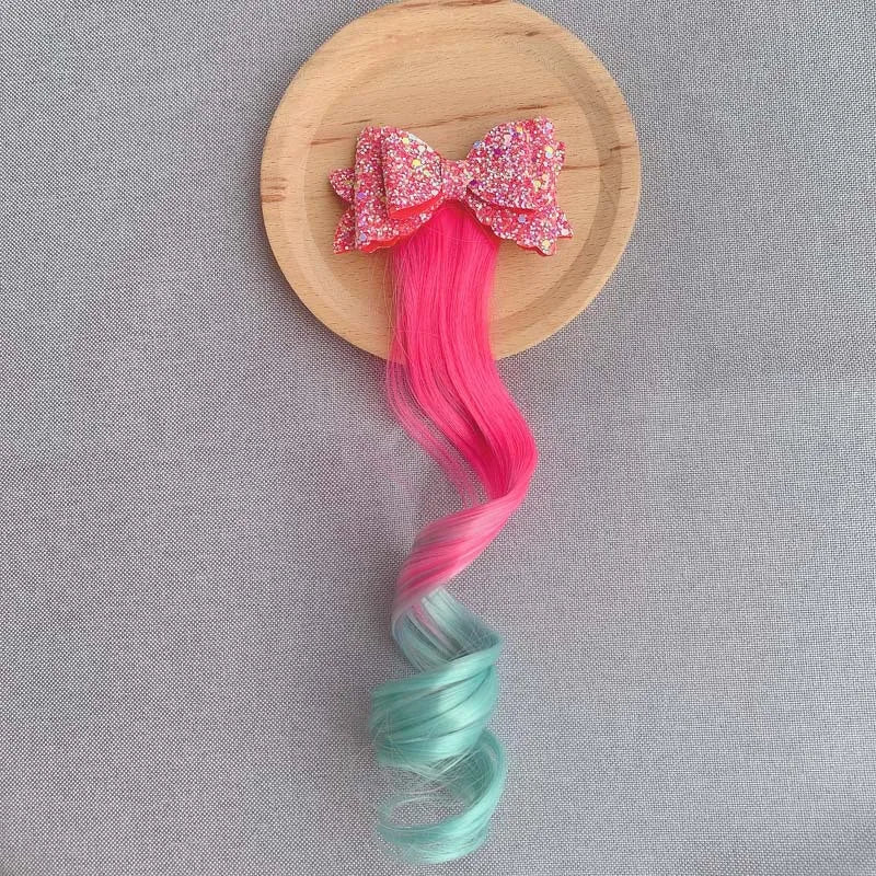 Cute Cartoon Unicorn Children Hair Braiding Accessories Little Girls Colored Braided Tools Baby Holiday Party Pony Hair Clips Quake NO.5