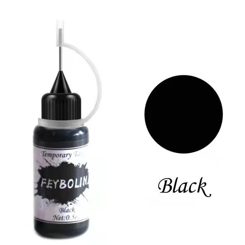 Colored Tattoo Juice Cream Tattoo Cream Juice-Temporary Body Art Painting Cream for Longlasting and Vibrant DIY Painless Tattoos Quake Black