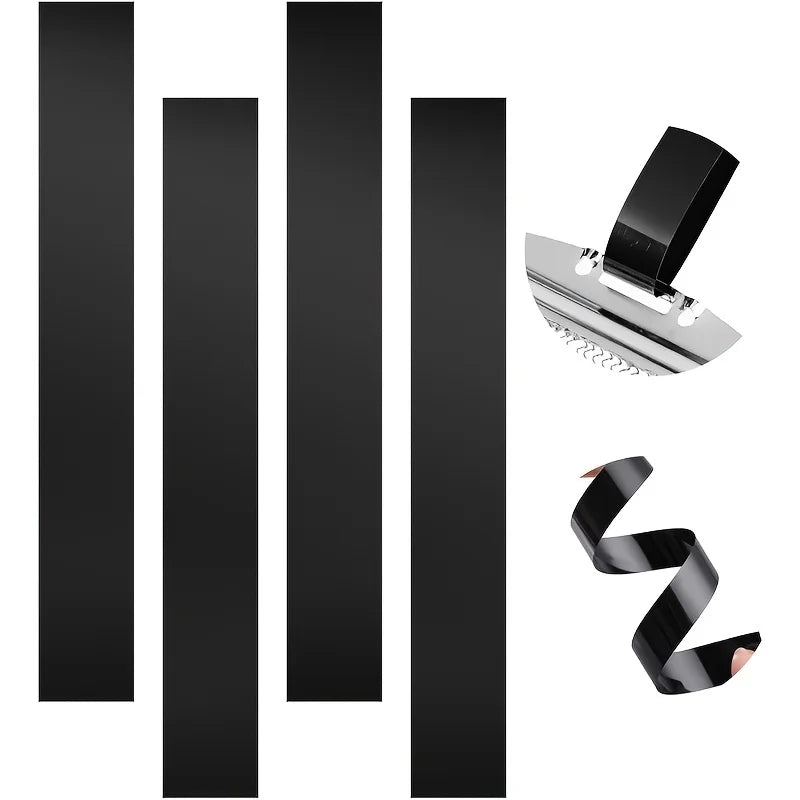 4pcs Polyester Film Snare Straps Black Wire Snare Drum Straps Wire Trapping Kit Wire Belt Drum Set Straps for 14 Inch Drum Quake black