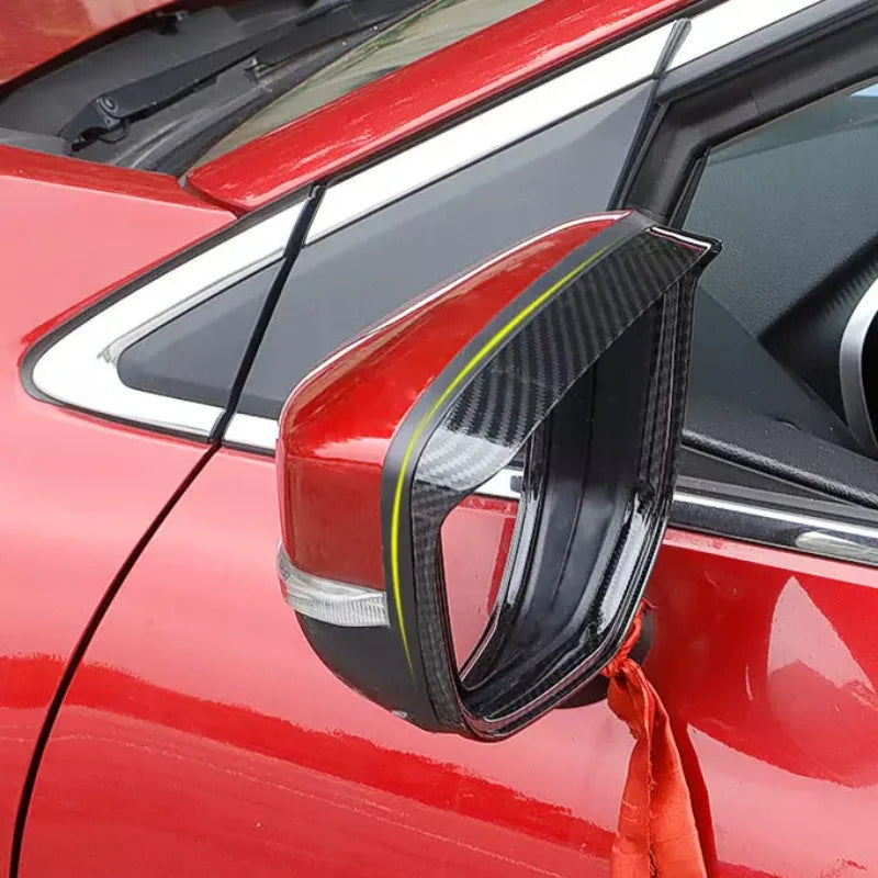 For Mitsubishi Eclipse Cross 2018-2021 2x Car Sticker ABS Exterior Side Mirror Rain Eyebrow Frame Trim Decorative Accessories Quake