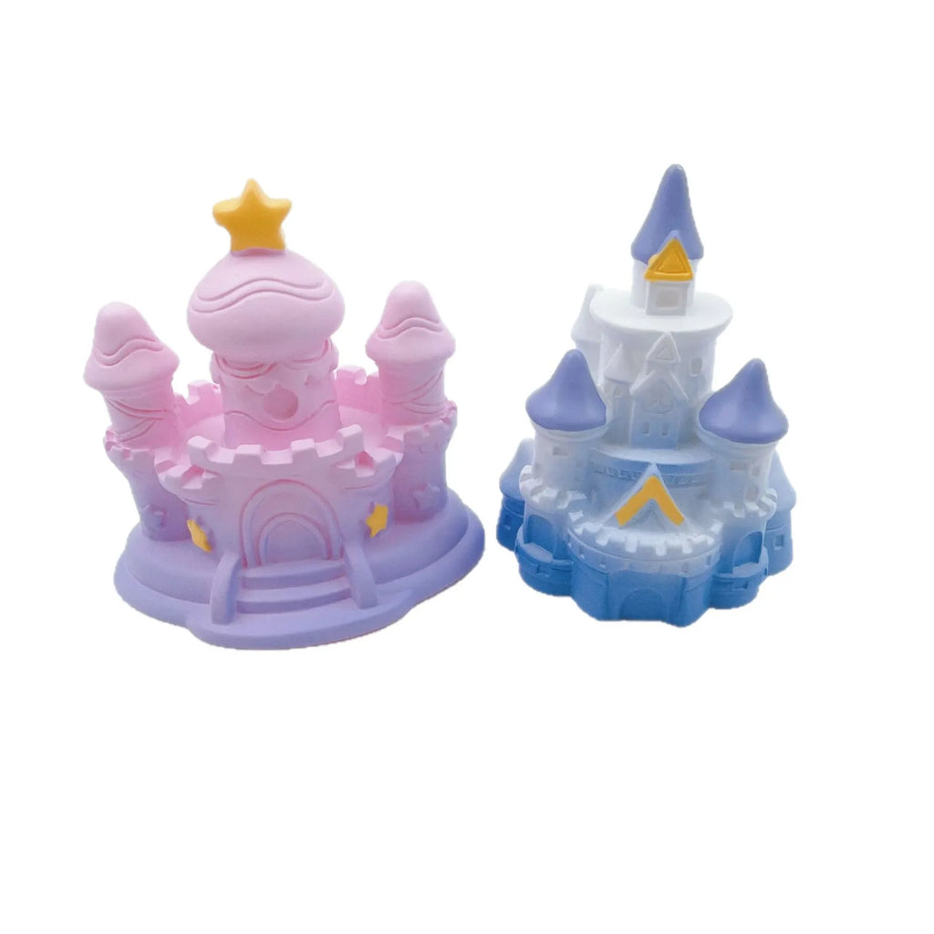 2Pcs Kawaii Dream Castle Miniature Figurines Resin DIY Crafts Statue Fairy Garden Accessories Desktop Ornaments For Home Decor Quake