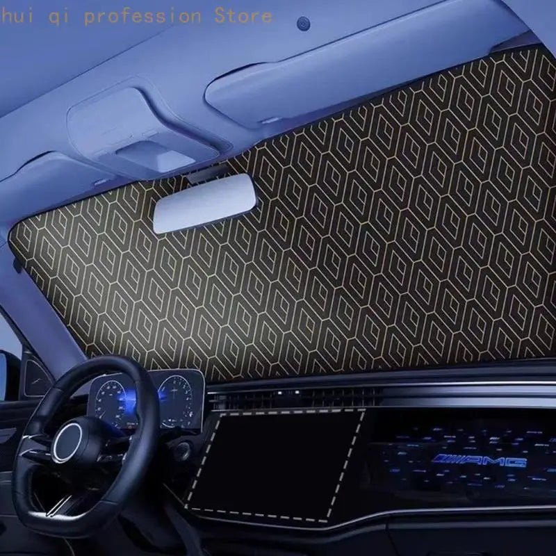 Heavy Duty Heat Resistant Car Windshield Sunshade Combo With 4 Side Window Shades H8WE Quake