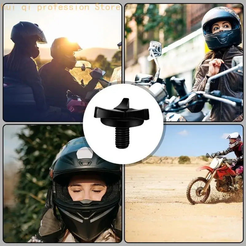 H8WE Adjustable Bike Motorcycle Helmets Visor Screws And Antislip Rubber Washers Set Accessories Suitable For Secure Helmets Quake
