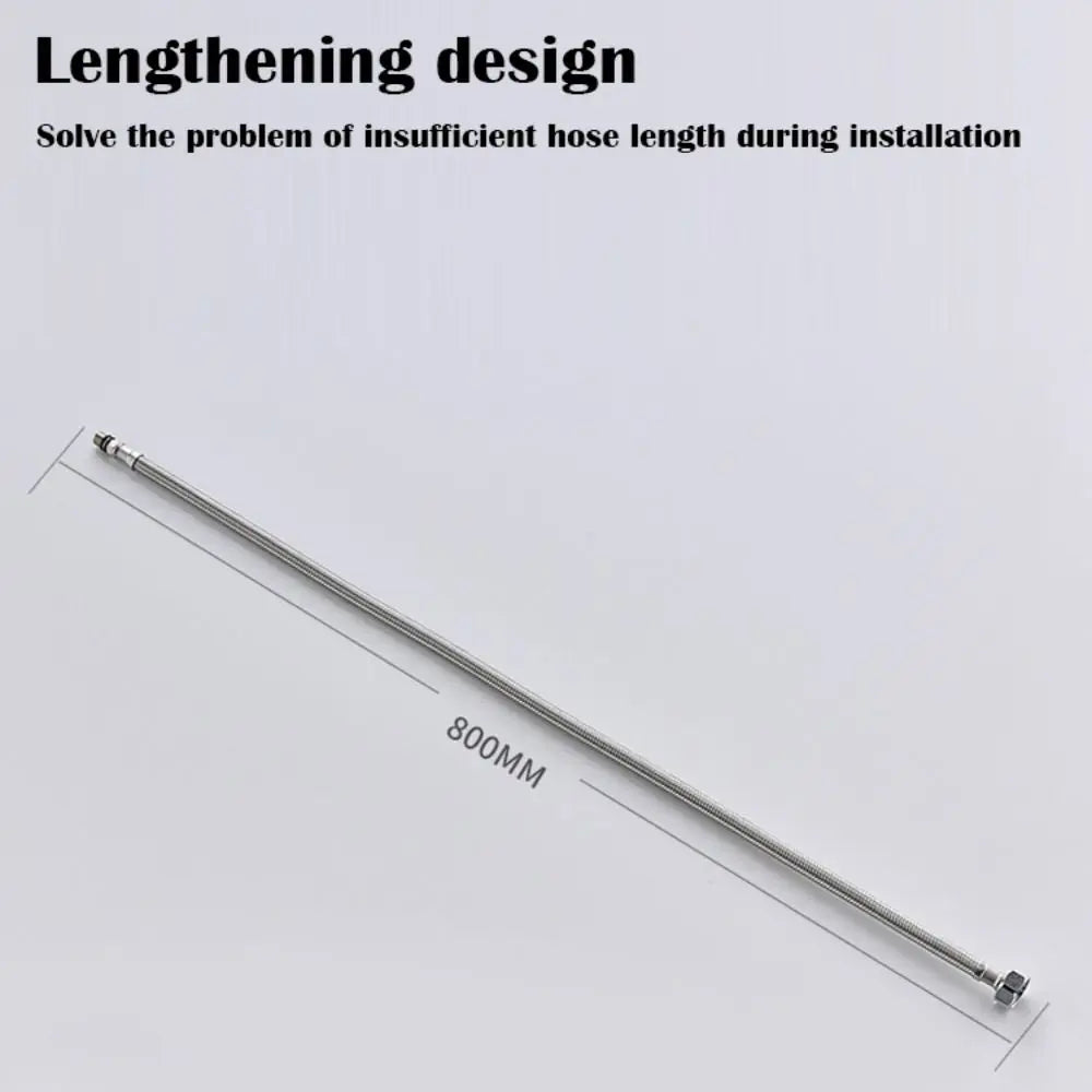 1Pair Single Head Cold and Hot Water Inlet Pipe Stainless Steel Woven Basin Water Tube Replacement Sink Kitchen Faucet Connector Quake