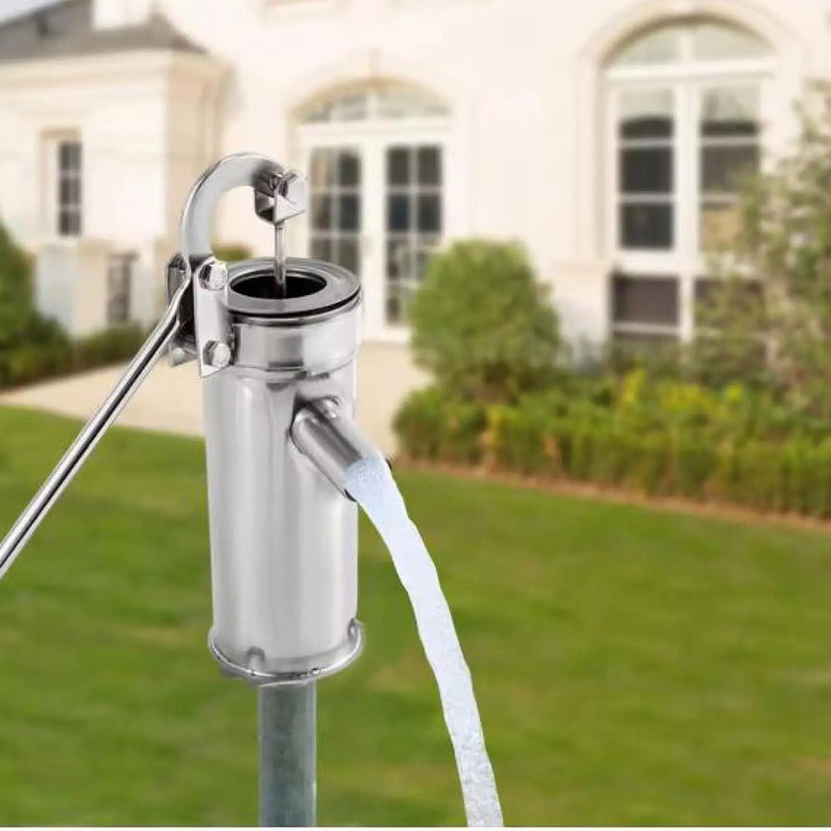 Ergonomic Stainless Steel Water Pump Manual Pitcher Pump Deep Well Accessory for Yard Farm Irrigation Needs Quake