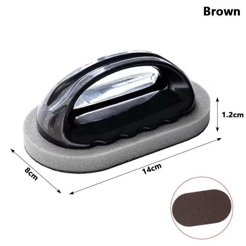 Creative Sponge Brush Rust Removal Tool Suitable for Multi-purpose Cleaning Products Such As Kitchens Bathrooms Bathtubs Etc Quake Brown-1pc